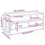 vidaXL Meuble TV Bois de récupération massif