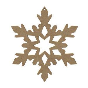 Flocon de neige en bois MDF à décorer - 23 x 23 cm