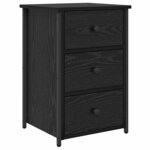 vidaXL Cabinet de Chevet avec tiroir Chêne noir 40 x 36 x 60 cm