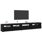 vidaXL Ensemble meuble TV 3 Pièces Chêne noir 270 x 35 x 40 cm
