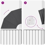 vidaXL Écran de confidentialité pour balcon 115 x 115 cm Polyester