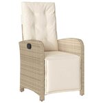 vidaXL Ensemble de salle à manger pour jardin 7 Pièces Beige polyrotin