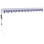 vidaXL Auvent rétractable automatique bleu et blanc 3x2 5 m