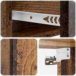 vidaXL Cabinet de chevet mural Bois ancien 33 x 34 5 x 20 cm