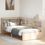 vidaXL Lit bibliothèque sans matelas 75x190 cm bois de pin massif