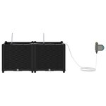 vidaXL Pots de jardin Noir 80 x 40 x 37.5 cm Acier
