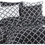 Parure de lit - housse de couette 220 x 240 + 2 taies d'oreiller 60 x 60 coton renforcé - Noir