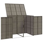 vidaXL Boîte de poubelle 2 Pièces Gris 65 x 80 x 115 cm Polyéthylène