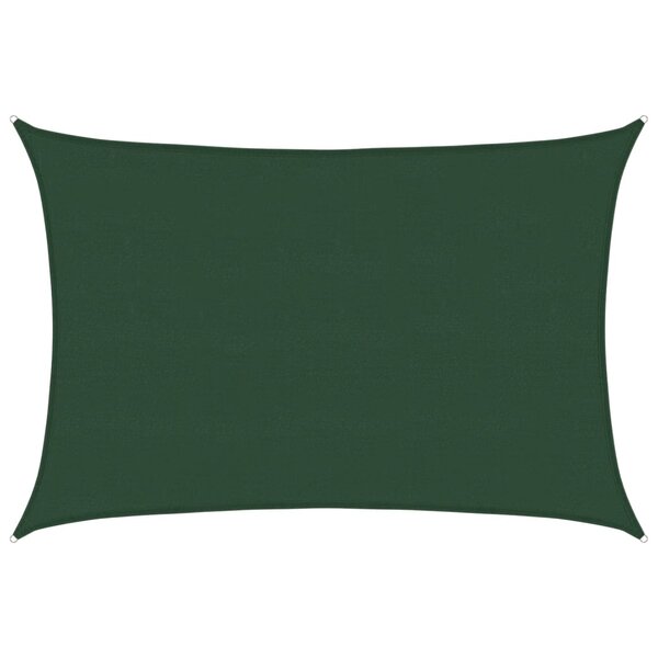vidaXL Voile d'ombrage 160 g/m² Vert foncé 5x7 m PEHD
