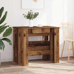 vidaXL Table à dîner 180 x 85 x 75 cm Bois d'ingénierie Bois ancien