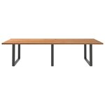 vidaXL Table à manger marron clair bois de chêne massif rectangulaire