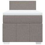 vidaXL Sommier à lattes de lit avec matelas Taupe 90x190 cm Tissu