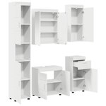 vidaXL Ensemble de mobilier de salle de bain avec tiroir TULUM Blanc