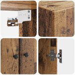 vidaXL Armoire Murale 66 x 34 5 x 90 cm Bois d'ingénierie Bois ancien