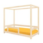 Lit cabane enfant BUNKY 90 x 160 gris clair