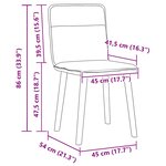 vidaXL Chaises à manger lot de 4 bleu tissu