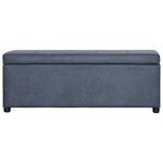 Banc banquette avec compartiment de rangement 116 cm gris similicuir daim 02_0010758