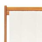 vidaXL Chaises de plage pliables lot de 2 blanc crème tissu