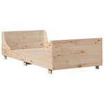 vidaXL Cadre de lit sans matelas 90x190 cm bois de pin massif