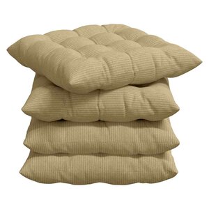 vidaXL Coussins de siège 4 Pièces Vert gris 40 x 40 x 6 cm