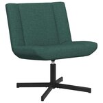 vidaXL Chaise pivotante Vert foncé 63 x 75 x 76 cm tissu