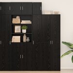 vidaXL Armoire murale Chêne noir 30x42.5x40 cm Bois d'ingénierie
