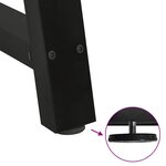 vidaXL Pieds de table basse en forme de A  2 pièces  noir  60 x (30-31) cm  acier