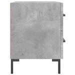 vidaXL Tables de chevet 2Pièces gris béton 40x35x47 5cm bois d’ingénierie