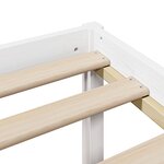 vidaXL Lit bibliothèque sans matelas blanc 150x200 cm bois pin massif