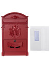 Boîte aux lettres style rétro - classique  Residencia D-2151/R  Aluminium  Rouge