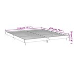 vidaXL Cadre de lit sans matelas blanc brillant 180x200 cm
