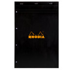 Bloc BLACK N°20 21x31,8cm 80F agrafées 80g perf 4 trous Q.5x5 RHODIA