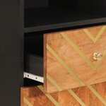 vidaXL Armoire bain marron et noir 38x33 5x160 cm bois massif manguier