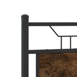 vidaXL Cadre de lit sans matelas chêne fumé 120x190 cm bois ingénierie