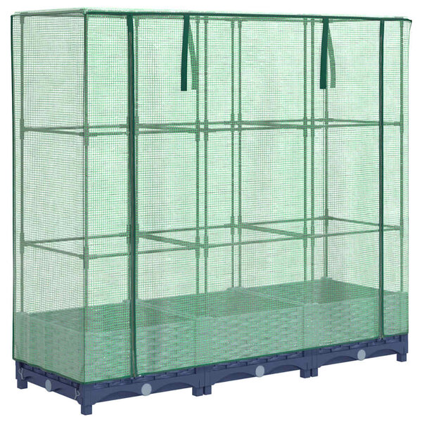vidaXL Jardinière surélevée avec housse aspect rotin 120x40x123 cm