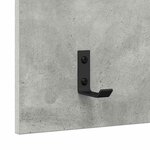 vidaXL Porte-manteau mural avec étagère Gris béton 40 x 10 x 90 cm