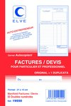 Manifold AUTO MICRO-ENTREPRENEUR Facture/Devis 21 x 14 cm Vertical 50 dupli ELVE