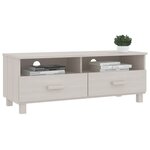 vidaXL Meuble TV HAMAR Blanc 106x40x40 cm Bois massif de pin