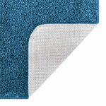vidaXL Tapis de bain antidérapant Bleu 50 x 80 cm PP