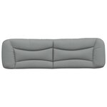 vidaXL Coussin de tête de lit gris clair 193 cm tissu