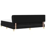 vidaXL Lit Box Spring avec Matelas - Noir  200x200 cm Tissu