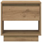 vidaXL Table de nuit avec tiroir 2 Pièces chêne artisanal 45 x 34 x 44 cm