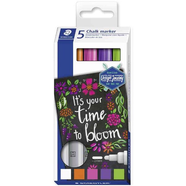 Lumocolor Marqueur à la craie chalk marker  étui de 5 STAEDTLER