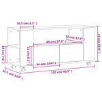 vidaXL Meuble TV gris béton 102x34 5x43 cm bois d'ingénierie