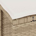 vidaXL Ensemble de salle à manger pour jardin 3 Pièces Beige Poly rotin