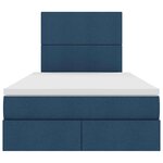 vidaXL Lit avec des lumières à LED Bleu 120 x 200 cm tissu