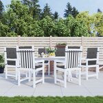 vidaXL Coussins de chaise à dossier bas lot de 6 anthracite mélangé