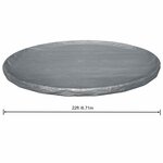 Bestway Couverture de piscine Ø6 10 m Rond Polyester Gris