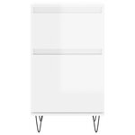 vidaXL Buffets 2 Pièces blanc brillant 40x35x70 cm bois d'ingénierie
