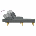vidaXL Canapé-lit en forme de L gris foncé 255x140x70 cm tissu